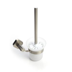 Szczotka do WC INOX ze szklanym kubeczkiem /AISI 304 – SATYNA